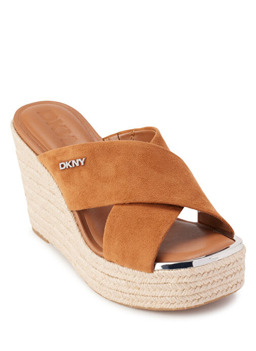 Dkny Kahverengi Kadın Süet Terlik MARYN X BAND - WEDGE ESPADRILLE - Görsel 3
