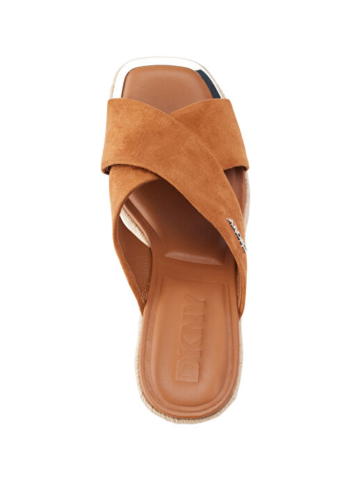 Dkny Kahverengi Kadın Süet Terlik MARYN X BAND - WEDGE ESPADRILLE - Görsel 4