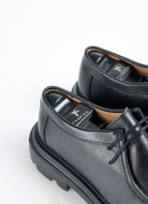 Fabrika Siyah Erkek Deri Klasik Ayakkabı WOLF-DAMION - Görsel 5