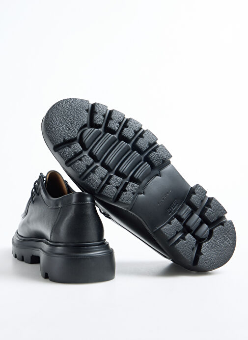 Fabrika Siyah Erkek Deri Klasik Ayakkabı WOLF-DAMION - Görsel 7