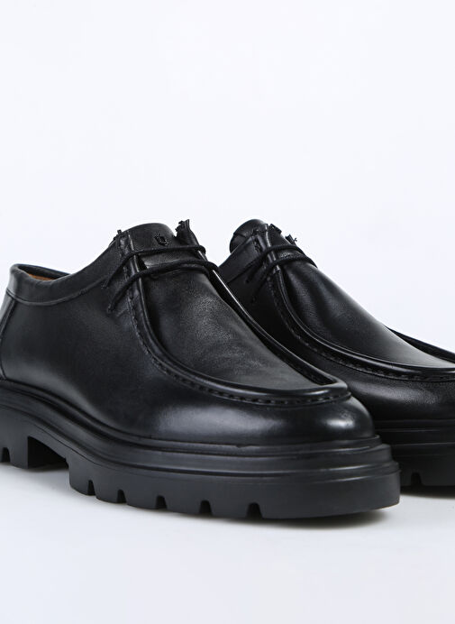 Fabrika Siyah Erkek Deri Klasik Ayakkabı WOLF-DAMION - Görsel 11