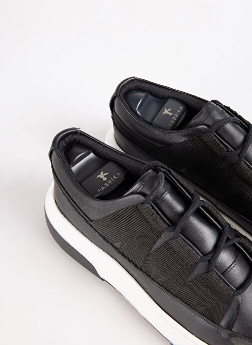 Fabrika Siyah Erkek Deri Sneaker TONA-DAVEY - Görsel 5
