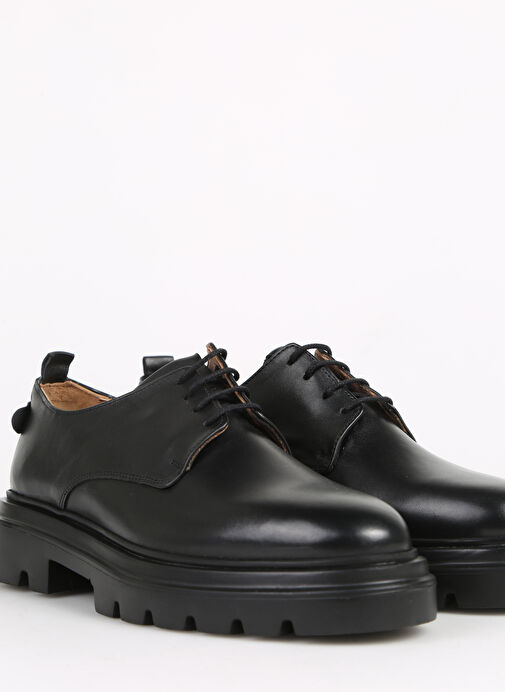 Fabrika Siyah Erkek Deri Klasik Ayakkabı WOLF-HAMZAH - Görsel 4