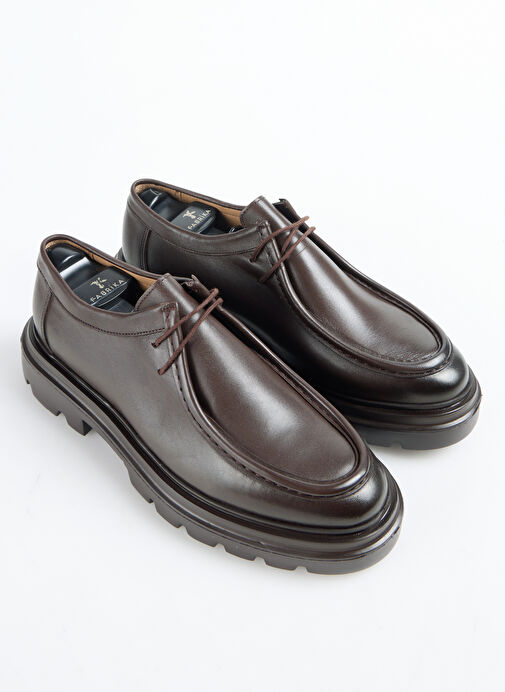 Fabrika Kahve Erkek Deri Klasik Ayakkabı WOLF-DAMION - Görsel 4