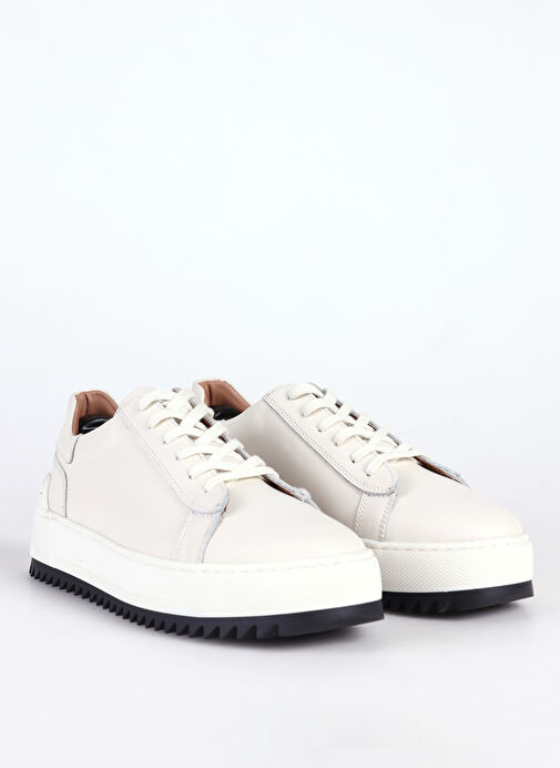 Fabrika Beyaz Erkek Deri Sneaker GIBSON - Görsel 4