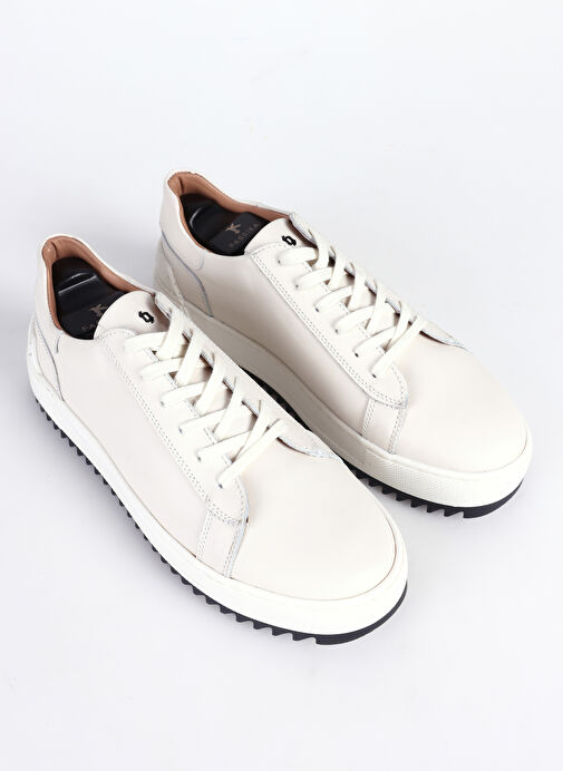 Fabrika Beyaz Erkek Deri Sneaker GIBSON - Görsel 7