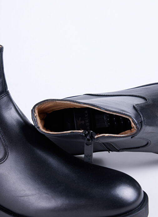 Fabrika Siyah Erkek Deri Bot HENEL-BODHI - Görsel 6