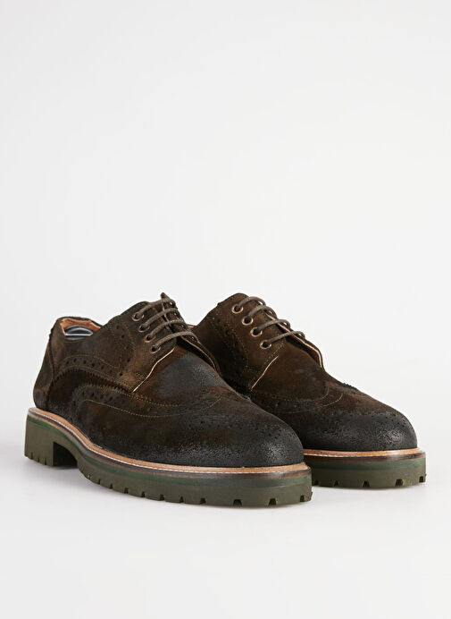 Fabrika Haki Erkek Deri Günlük Ayakkabı HANK-SAMUEL - Görsel 3