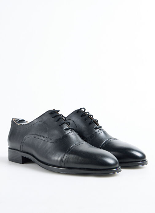 Fabrika Siyah Erkek Deri Klasik Ayakkabı JOE-ELMER - Görsel 3