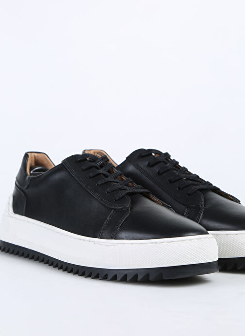 Fabrika Siyah Erkek Deri Sneaker GIBSON - Görsel 4