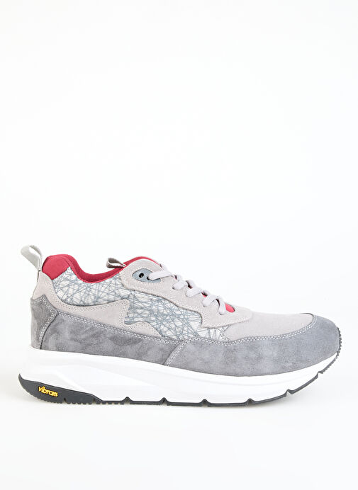 Discovery Expedition Gri-Kırmızı Erkek süet Sneaker VARANASI-KURTIS VİBRAM - Görsel 8