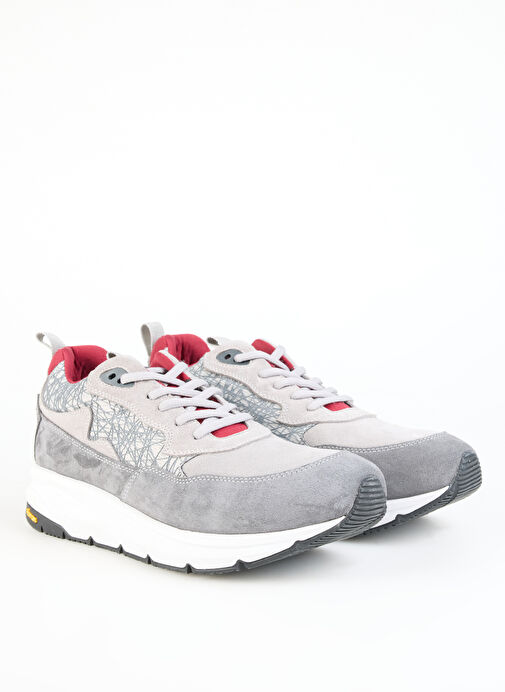Discovery Expedition Gri-Kırmızı Erkek süet Sneaker VARANASI-KURTIS VİBRAM - Görsel 9