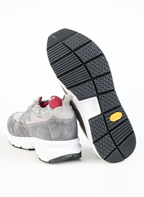 Discovery Expedition Gri-Kırmızı Erkek süet Sneaker VARANASI-KURTIS VİBRAM - Görsel 11
