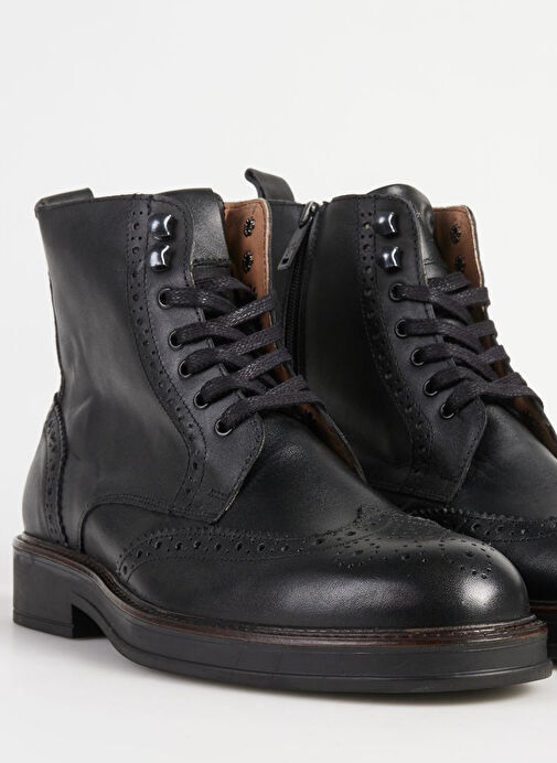 Fabrika Siyah Erkek Deri Bot RIOS-ABNER - Görsel 7