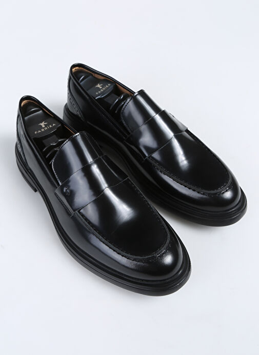 Fabrika Siyah Erkek Deri Klasik Ayakkabı RAFA-DARIAN - Görsel 7