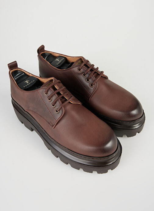 Fabrika Kahverengi Erkek Deri Günlük Ayakkabı MENGA-BARNABY - Görsel 4