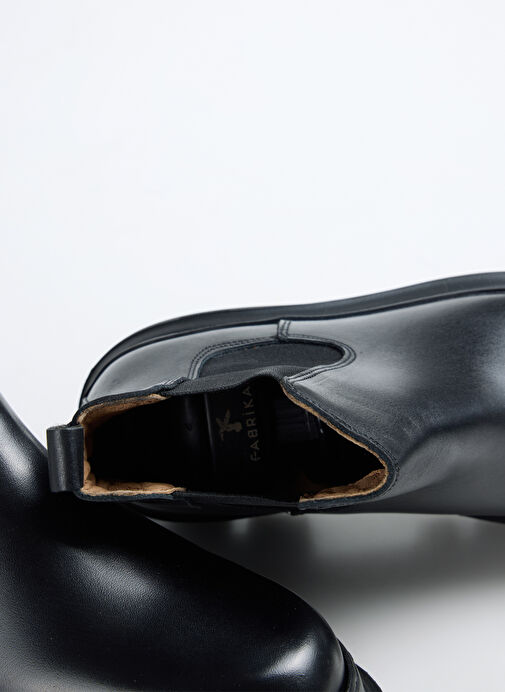 Fabrika Siyah Erkek Deri Bot MENGA-ANITA - Görsel 7