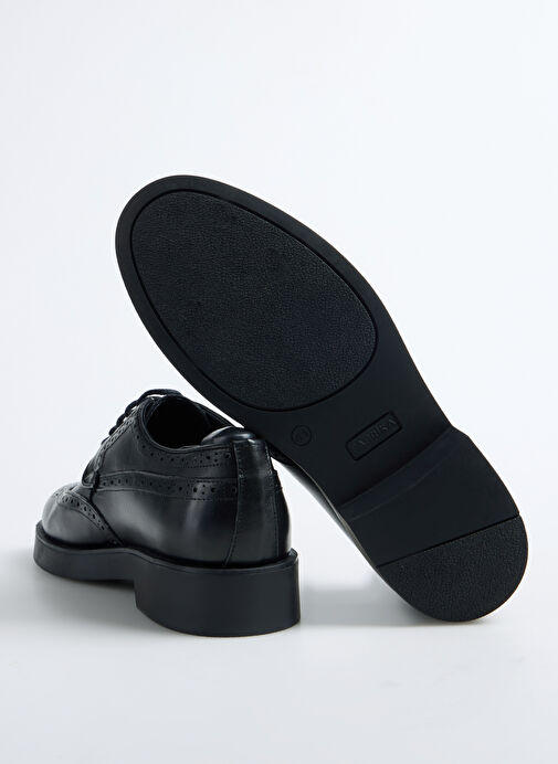 Fabrika Siyah Erkek Deri Klasik Ayakkabı HENEL-ALONZO - Görsel 7