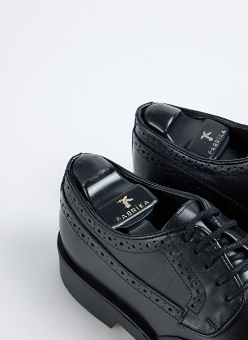 Fabrika Siyah Erkek Deri Klasik Ayakkabı HENEL-ALONZO - Görsel 5