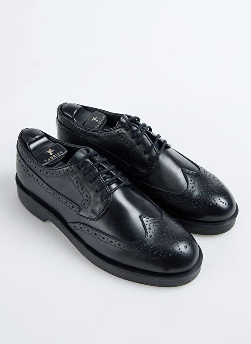 Fabrika Siyah Erkek Deri Klasik Ayakkabı HENEL-ALONZO - Görsel 4