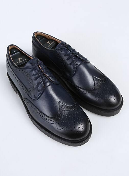 Fabrika Lacivert Erkek Deri Klasik Ayakkabı HENEL-ALONZO - Görsel 7