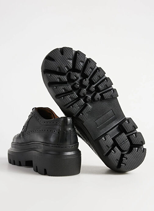 Fabrika Siyah Erkek Deri Günlük Ayakkabı MENGA-CLINT - Görsel 8