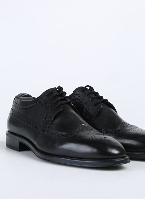 Fabrika Siyah Erkek Deri Klasik Ayakkabı JOE-ALFRED - Görsel 4