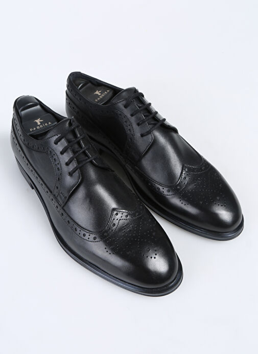 Fabrika Siyah Erkek Deri Klasik Ayakkabı JOE-ALFRED - Görsel 7