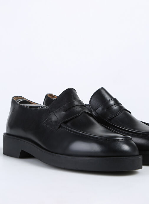 Fabrika Siyah Erkek Deri Klasik Ayakkabı HENEL-ALGAR - Görsel 4