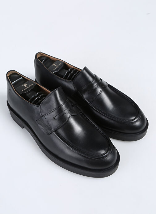 Fabrika Siyah Erkek Deri Klasik Ayakkabı HENEL-ALGAR - Görsel 7