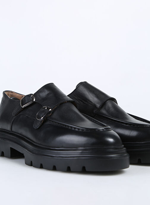 Fabrika Siyah Erkek Deri Klasik Ayakkabı WOLF-BRADY - Görsel 4