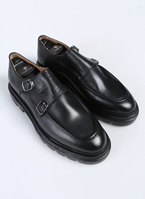 Fabrika Siyah Erkek Deri Klasik Ayakkabı WOLF-BRADY - Görsel 7