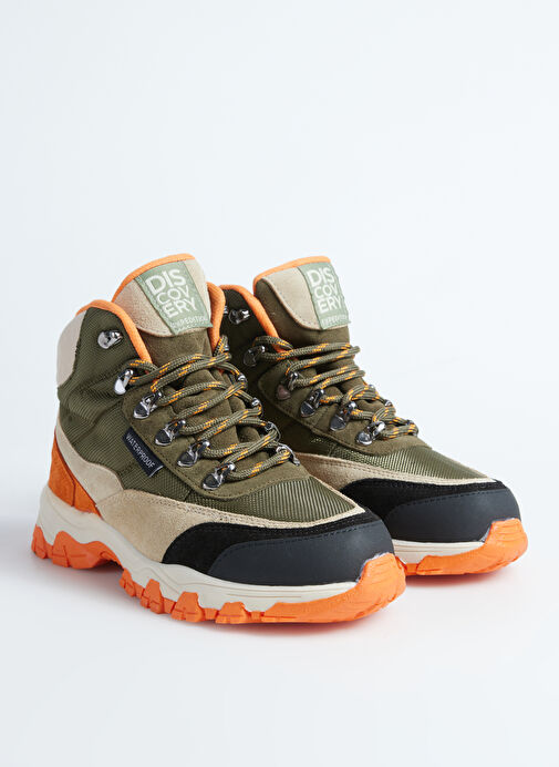 Discovery Expedition Haki-Turuncu Kadın deri Outdoor Bot D-ALVILDA - Görsel 3