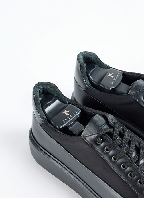 Fabrika Siyah Erkek Deri - Kumaş Sneaker SEKA-DARREN - Görsel 5