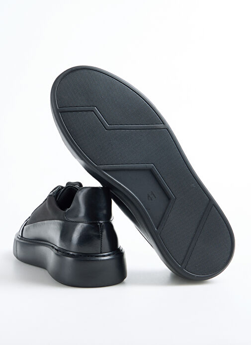 Fabrika Siyah Erkek Deri - Kumaş Sneaker SEKA-DARREN - Görsel 7