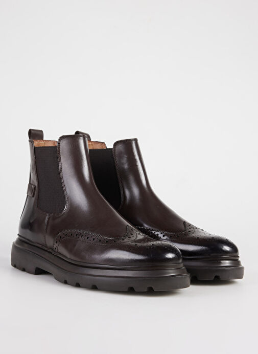 Fabrika Kahverengi Erkek Deri Bot JASON-AMOS - Görsel 3