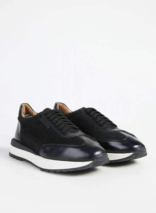 Fabrika Fabrika Siyah Erkek Deri - Kumaş Sneaker BENJI-AMYAS | Boyner Siyah - 3. görsel