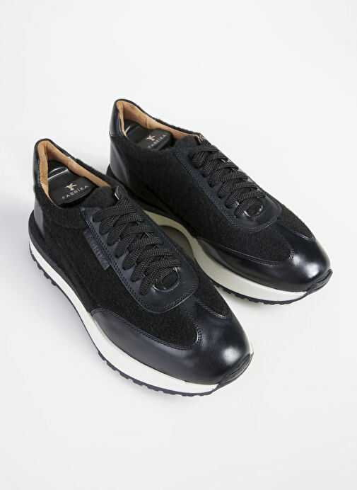Fabrika Fabrika Siyah Erkek Deri - Kumaş Sneaker BENJI-AMYAS | Boyner Siyah - 6. görsel