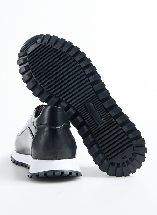 Fabrika Siyah Erkek Deri Sneaker LEON-ALDOUS - Görsel 7