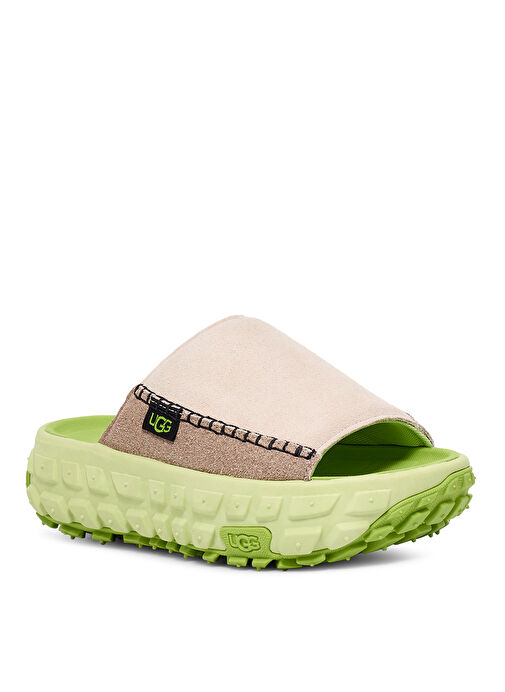 Ugg Bej-Yeşil Kadın Deri Terlik 1152680 - Görsel 3