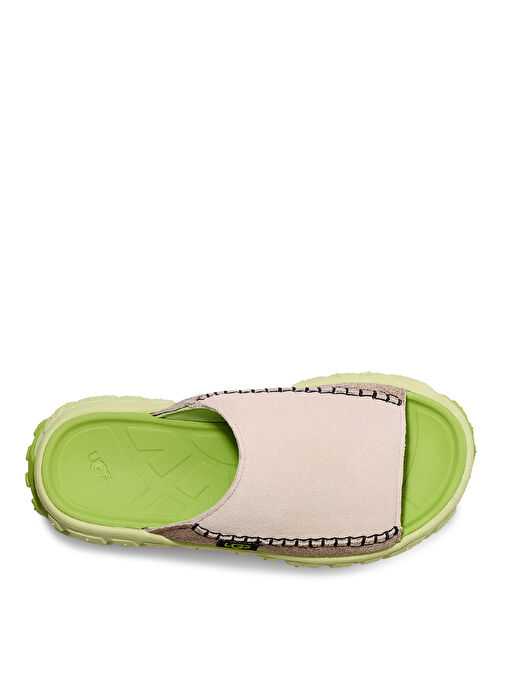 Ugg Bej-Yeşil Kadın Deri Terlik 1152680 - Görsel 6