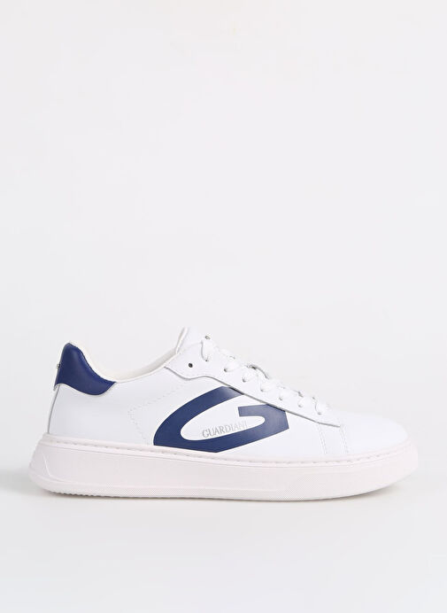 Alberto Guardiani Beyaz - Lacivert Erkek Deri Sneaker NEW ERA 0250 LOW - Görsel 2