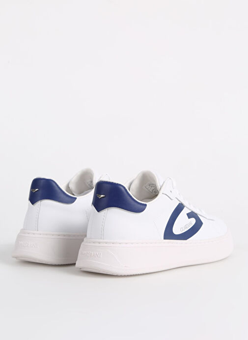 Alberto Guardiani Beyaz - Lacivert Erkek Deri Sneaker NEW ERA 0250 LOW - Görsel 4