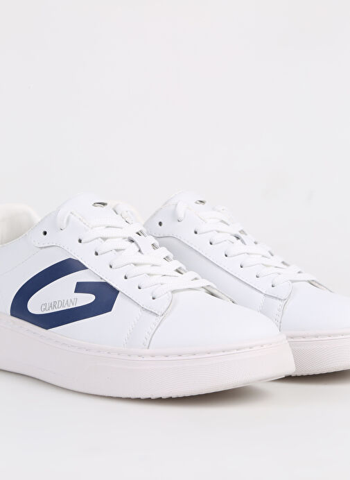 Alberto Guardiani Beyaz - Lacivert Erkek Deri Sneaker NEW ERA 0250 LOW - Görsel 6
