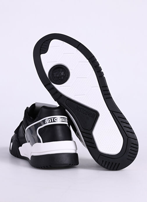 Just Cavalli Siyah-Beyaz Erkek Deri Sneaker FONDO STYLE DIS. 3 - Görsel 5