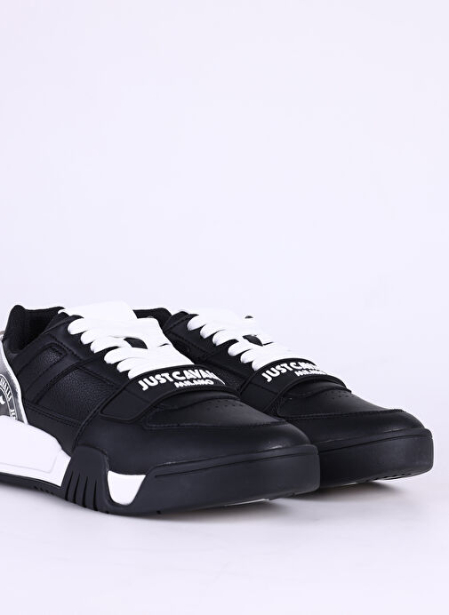 Just Cavalli Siyah-Beyaz Erkek Deri Sneaker FONDO STYLE DIS. 3 - Görsel 6