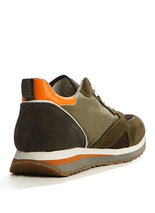 Alberto Guardiani Haki - Turuncu Erkek Sneaker WEN 0092 LOW - Görsel 4