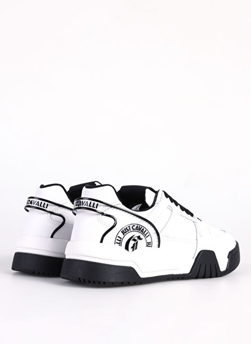 Just Cavalli Beyaz-Siyah Erkek deri Sneaker FONDO STYLE DIS. 3 - Görsel 4