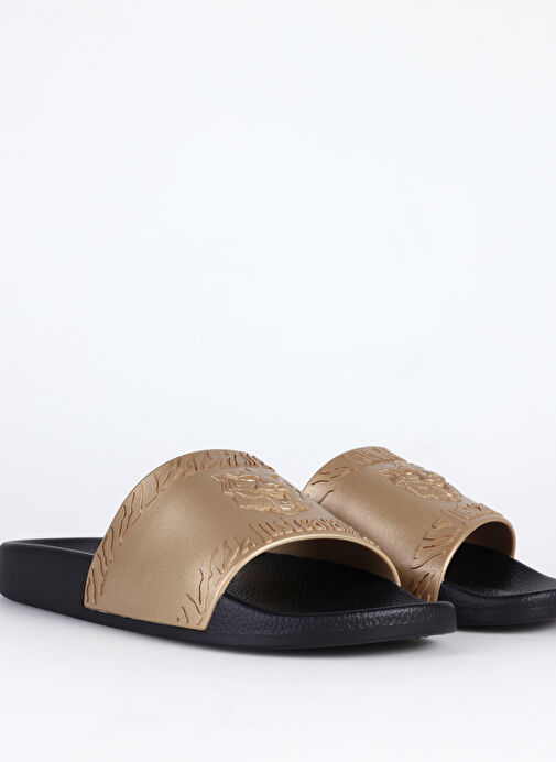 Just Cavalli Siyah-Altın Erkek Terlik FONDO POOL DIS. 1 - Görsel 6