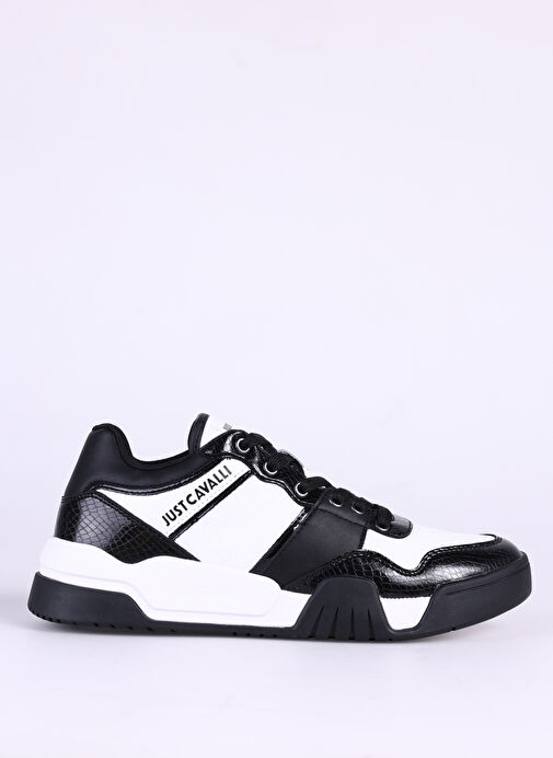 Just Cavalli Beyaz-Siyah Erkek deri Sneaker FONDO STYLE DIS. 1 - Görsel 2